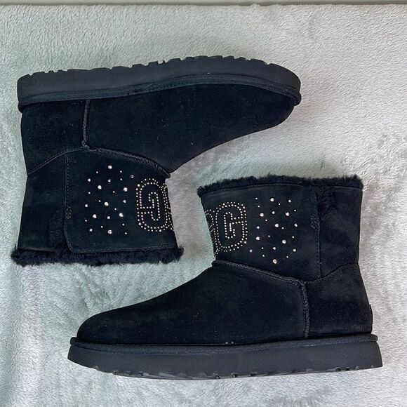 UGG CLASSIC UGG GEM MINI BLK - Picture 9 of 11